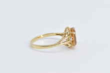 Load image into Gallery viewer, 10K Oval Citrine Diamond Accent Freeform Ring Yellow Gold