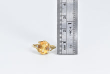 Load image into Gallery viewer, 10K Oval Citrine Diamond Accent Freeform Ring Yellow Gold