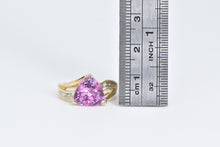 Load image into Gallery viewer, 10K Trillion Pink Topaz Diamond Accent Statement Ring Yellow Gold