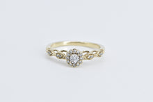 Load image into Gallery viewer, 10K 0.28 Ctw Diamond Halo Promise Engagement Ring Yellow Gold