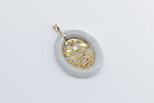 Load image into Gallery viewer, 14K Elaborate Carved Oval Ornate Chinese Pendant Yellow Gold