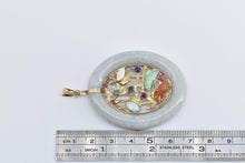 Load image into Gallery viewer, 14K Elaborate Carved Oval Ornate Chinese Pendant Yellow Gold
