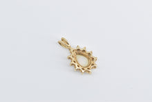 Load image into Gallery viewer, 14K Pear Opal Diamond Halo Vintage Fashion Pendant Yellow Gold