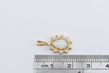 Load image into Gallery viewer, 14K Pear Opal Diamond Halo Vintage Fashion Pendant Yellow Gold