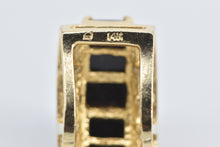 Load image into Gallery viewer, 14K Emerald Cut Sapphire Diamond Vintage Slide Pendant Yellow Gold