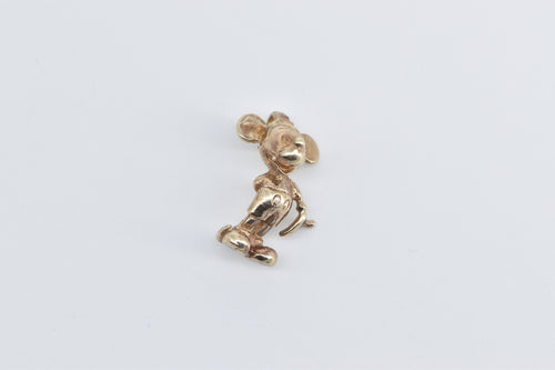 14K Walt Disney Mickey Mouse Cartoon Character Charm/Pendant Yellow Gold
