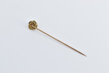 Load image into Gallery viewer, 10K Victorian Diamond Swirl Spiral Knot Ornate Stick Pin Yellow Gold