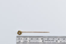 Load image into Gallery viewer, 10K Victorian Diamond Swirl Spiral Knot Ornate Stick Pin Yellow Gold