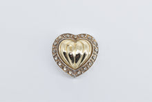 Load image into Gallery viewer, Sterling Silver Two Tone Puffy Heart Love Symbol Slide Pendant