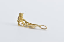 Load image into Gallery viewer, 10K 3D Dog Nugget Sled Alaska Inuit Arctic Travel Charm/Pendant Yellow Gold