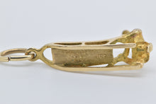 Load image into Gallery viewer, 10K 3D Dog Nugget Sled Alaska Inuit Arctic Travel Charm/Pendant Yellow Gold