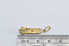 Load image into Gallery viewer, 10K 3D Dog Nugget Sled Alaska Inuit Arctic Travel Charm/Pendant Yellow Gold