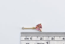 Load image into Gallery viewer, 10K Trillion Peach Mystic Topaz Diamond Drop Dangle Pendant Yellow Gold