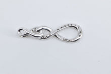 Load image into Gallery viewer, 10K Vintage Diamond Twist Infinity Knot Pendant White Gold