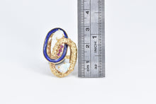 Load image into Gallery viewer, 18K Natural Opal Ruby Blue Enamel Nugget Ovals Ring Yellow Gold