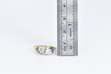 Load image into Gallery viewer, 14K 0.77 Ctw Toi Et Moi Diamond Sapphire Ring Yellow Gold