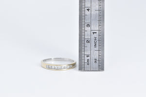 14K 1.00 Ctw Princess Diamond Wedding Band Ring White Gold