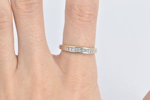 14K 1.00 Ctw Princess Diamond Wedding Band Ring White Gold