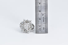 Load image into Gallery viewer, 14K 2.50 Ctw Diamond Cluster Statement Ring White Gold