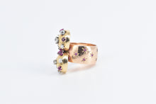 Load image into Gallery viewer, 14K 2.35 Ctw Diamond Ruby Sputnik Artisanal Ring Yellow Gold