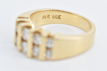 Load image into Gallery viewer, 14K 1.00 Ctw Diamond Striped Fashion Band Ring Yellow Gold