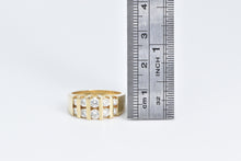 Load image into Gallery viewer, 14K 1.00 Ctw Diamond Striped Fashion Band Ring Yellow Gold