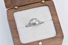 Load image into Gallery viewer, 18K 0.20 Ctw Filigree Art Deco Promise Engagement Ring White Gold