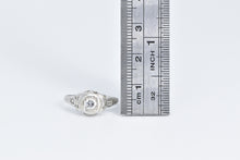 Load image into Gallery viewer, 18K 0.20 Ctw Filigree Art Deco Promise Engagement Ring White Gold