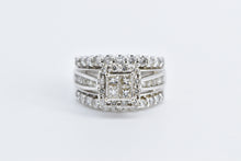 Load image into Gallery viewer, 14K 1.75 Ctw Princess Diamond Halo Engagement Ring White Gold