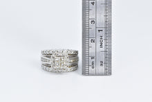 Load image into Gallery viewer, 14K 1.75 Ctw Princess Diamond Halo Engagement Ring White Gold