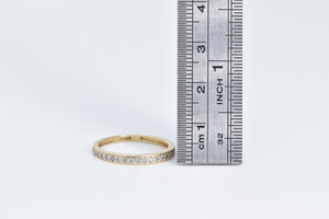 14K Classic Diamond Stacking Wedding Band Ring Yellow Gold