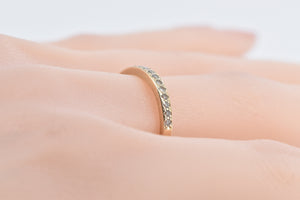 14K Classic Diamond Stacking Wedding Band Ring Yellow Gold