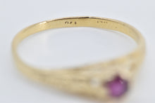 Load image into Gallery viewer, 14K Round Ruby Ornate Art Deco Filigree Ring Yellow Gold