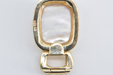 Load image into Gallery viewer, 14K Squared Oval Pearl Bezel Statement Simple Pendant Yellow Gold