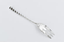 Load image into Gallery viewer, Sterling Silver Whiting Twist Handle Floral Engraved Fork
