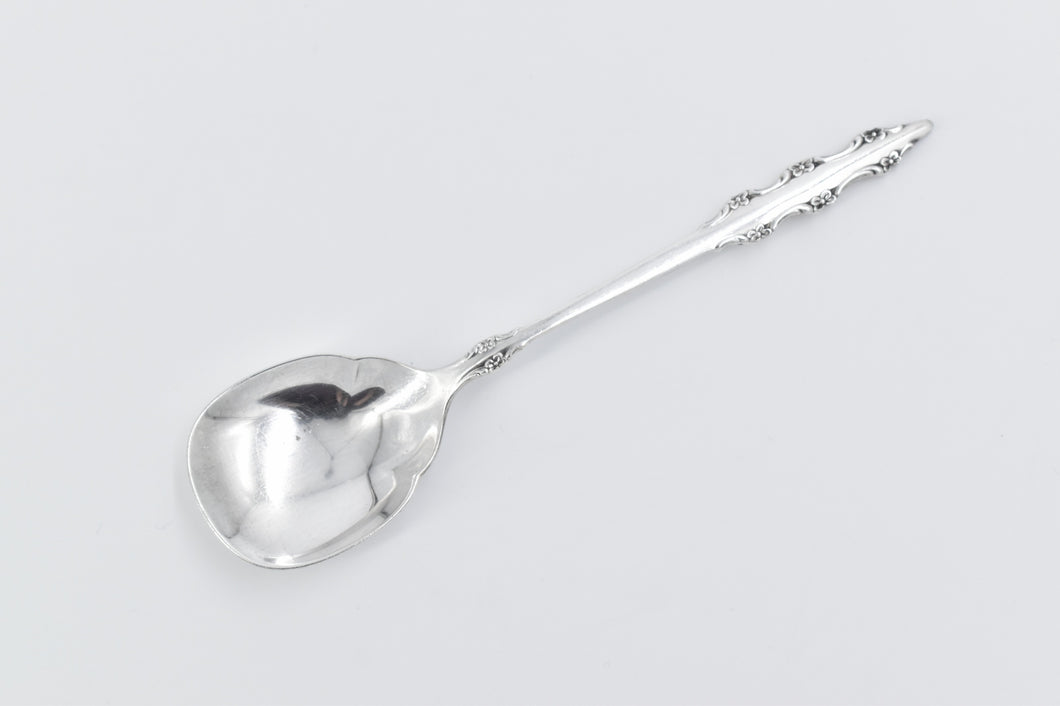 Silver Plated International Floral Pattern Soup Spoon