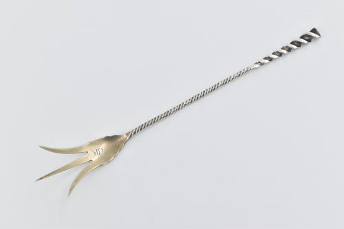 Sterling Silver Whiting Sterling Twist Handle Cold Meat Fork