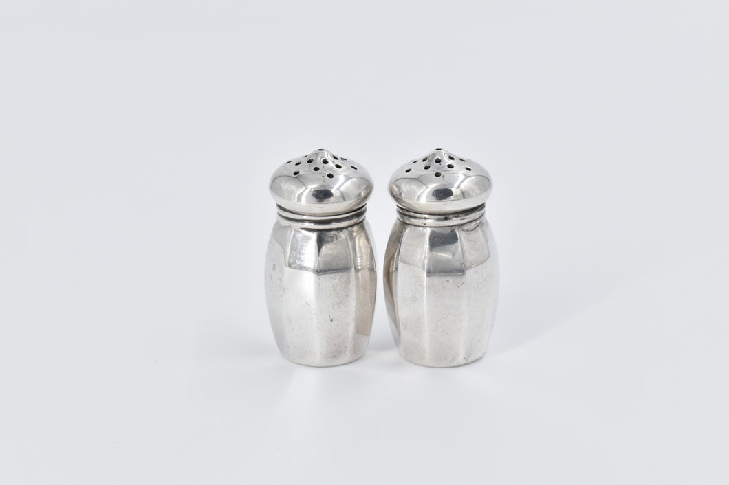 Sterling Silver GH French & Co Classic Small Salt & Pepper Shakers