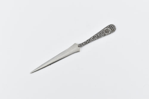 Sterling Silver S Kirk & Son Repousse Daisy Flower Letter Opener