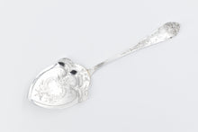 Load image into Gallery viewer, 830 Silver Antique Chased Butter Spade Ornate Monogram