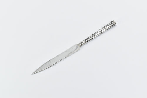 Sterling Silver Basket Weave Handle Letter Opener