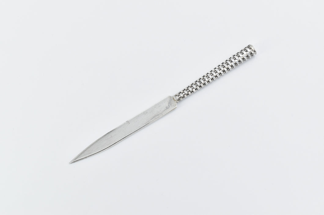 Sterling Silver Basket Weave Handle Letter Opener