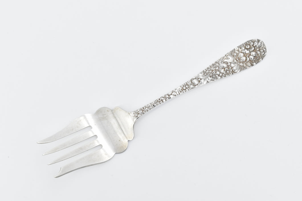 Sterling Silver Stieff Rose Repousse Serving Fork