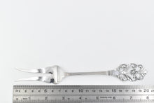 Load image into Gallery viewer, Sterling Silver TH Marthinsen Viking Rose Meat Serving Fork