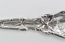 Load image into Gallery viewer, Sterling Silver Antique Art Nouveau Lily Serving Fork
