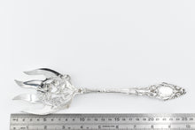 Load image into Gallery viewer, Sterling Silver Antique Art Nouveau Lily Serving Fork