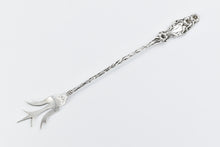 Load image into Gallery viewer, Sterling Silver Antique Lily Pattern Ornate Meat Serving Fork
