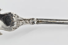 Load image into Gallery viewer, Sterling Silver Antique Lily Pattern Ornate Meat Serving Fork