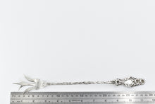 Load image into Gallery viewer, Sterling Silver Antique Lily Pattern Ornate Meat Serving Fork