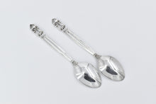 Load image into Gallery viewer, Sterling Silver Georg Jensen Acorn Konge Demitasse Spoon 2 pcs